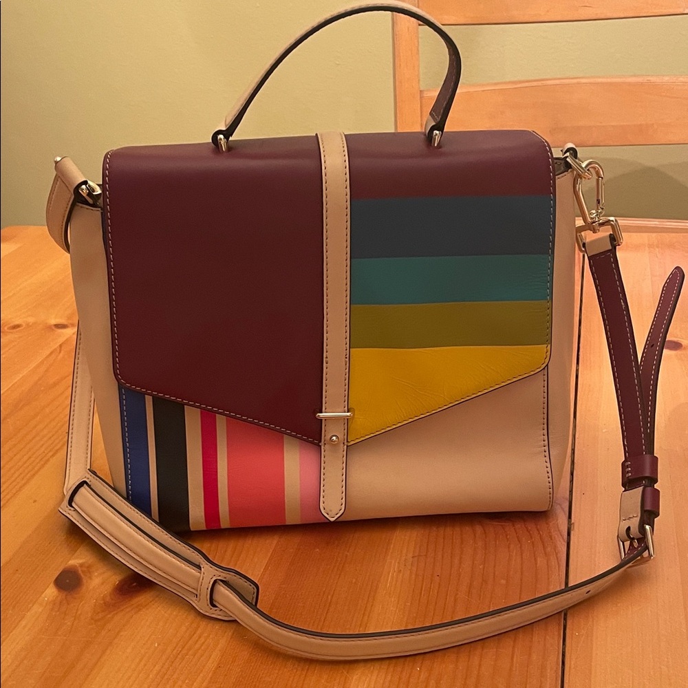 Tory Burch Colorful Striped Satchel